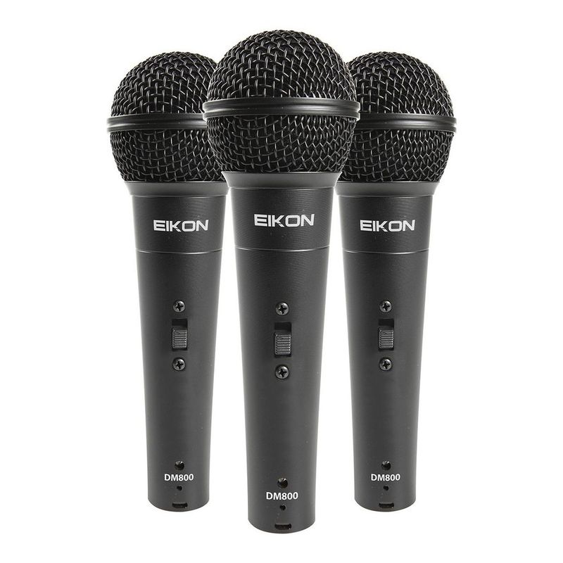 EIKON - DM800KIT- KIT 3 MICROFONOS DINAMICOS C/SWITCH EIKON