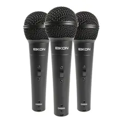 EIKON - DM800KIT- KIT 3 MICROFONOS DINAMICOS C/SWITCH