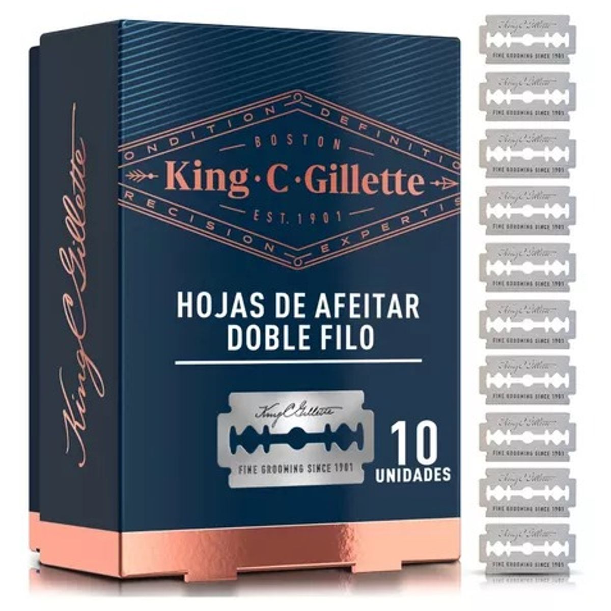 GILLETTE - Hojas de Afeitar Gillette King C x10ud