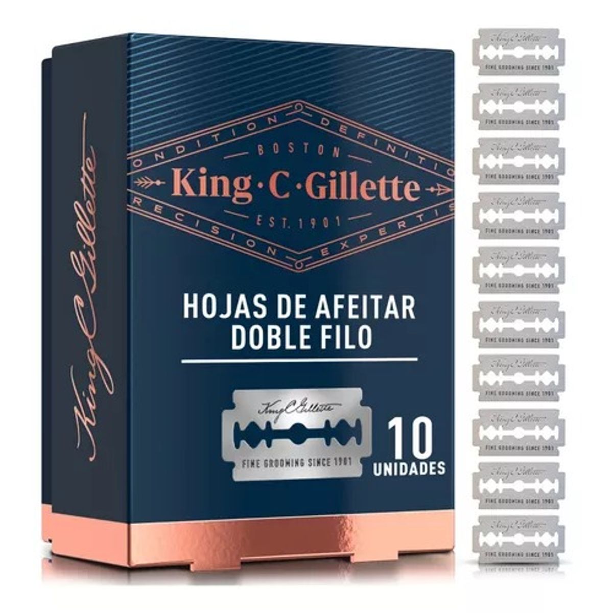 GILLETTE - Hojas de Afeitar Gillette King C x10ud