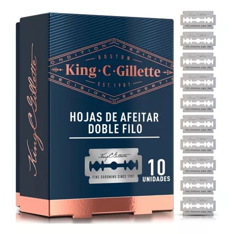 GILLETTE - Hojas de Afeitar Gillette King C x10ud