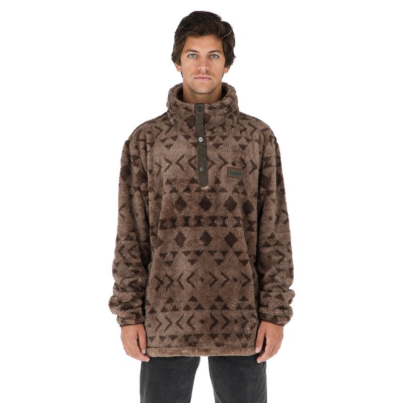 BUFFALO CHILE - Chaqueta Nomada Print Cafe Hombre