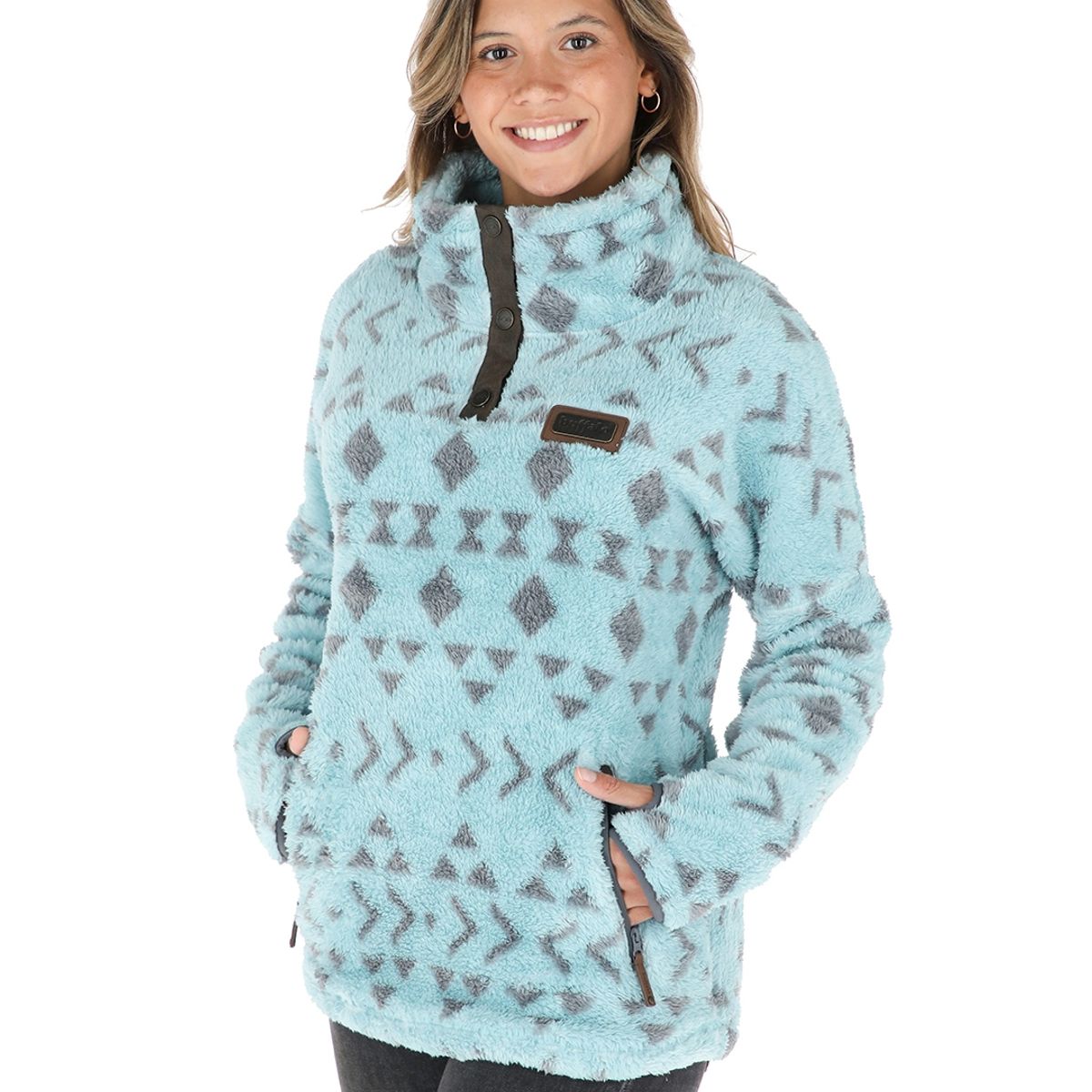 BUFFALO CHILE - Chaqueta Nomada Print Celeste Mujer