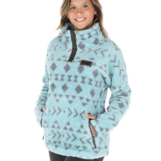 BUFFALO CHILE - Chaqueta Nomada Print Celeste Mujer