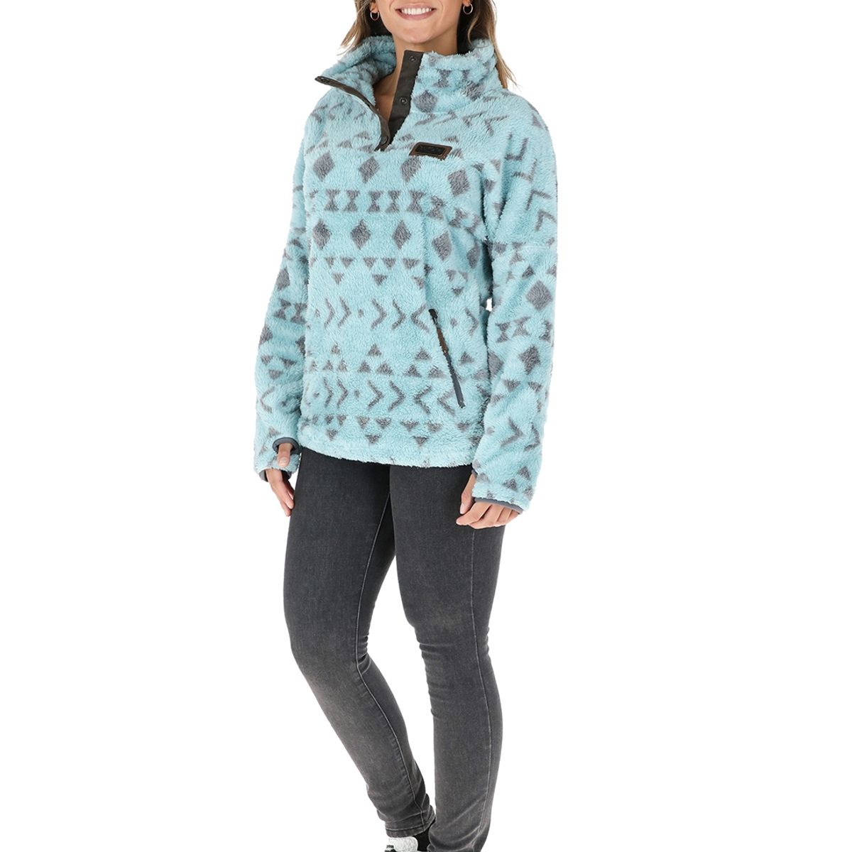 BUFFALO CHILE - Chaqueta Nomada Print Celeste Mujer