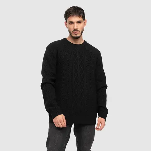 BUBBA - Sweater Mixed Braided Black