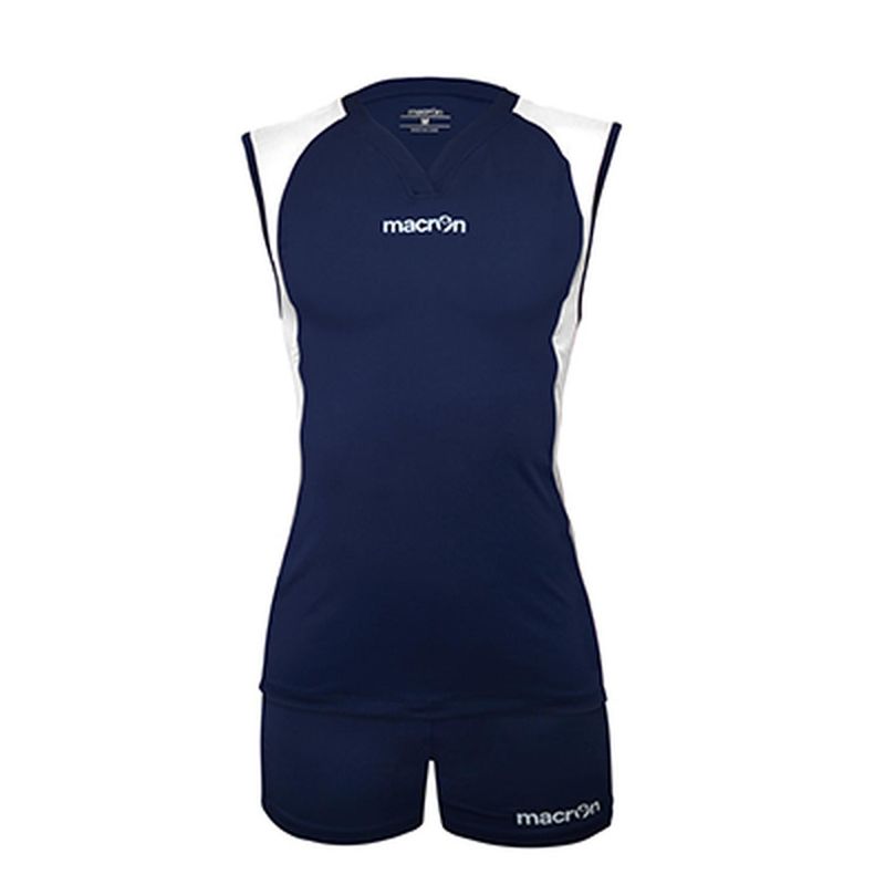 MACRON - Uniforme de Voleibol Macron Florencia Azul Marino - Blanco