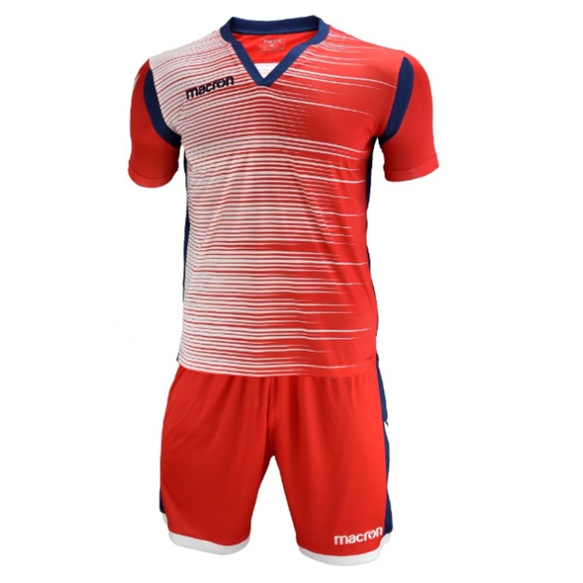 MACRON - Uniforme Fútbol Niños Nápoles Macron Rojo-Blanco