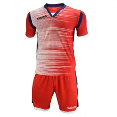 MACRON - Uniforme Fútbol Niños Nápoles Rojo-Blanco