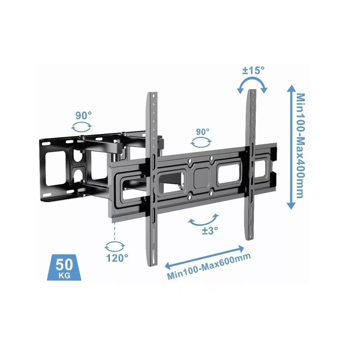 GENERICO - Soporte Con Doble Brazo Tv Lcd Led Plasma 32-70 Pulgadas