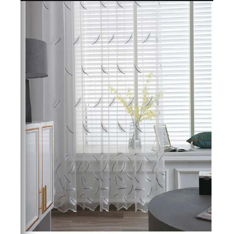 GENERICO - VISILLOS  Bordados Con Argollas ROMANTICAS 140X230CM  tf