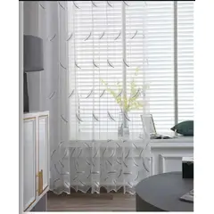 GENERICO - VISILLOS Bordados Con Argollas ROMANTICAS 140X230CM tf
