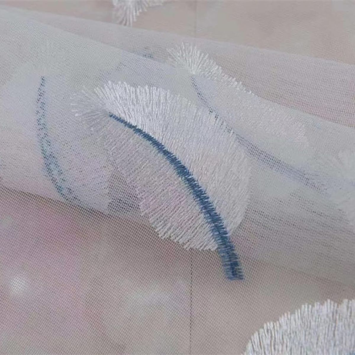 GENERICO - VISILLOS  Bordados Con Argollas ROMANTICAS 140X230CM  tf