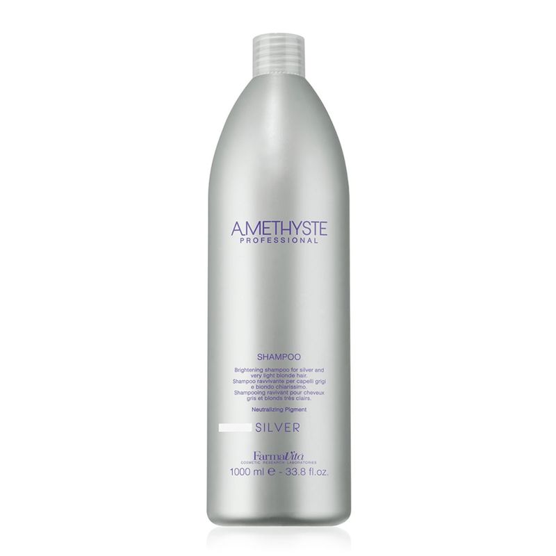 FARMAVITA - Shampoo Silver Amethyste Farmavita 1000ml  Matizador Corrector de Color