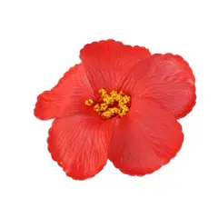 GENERICO - Flor Hibisco Rojo Con Pinza Para El Cabello