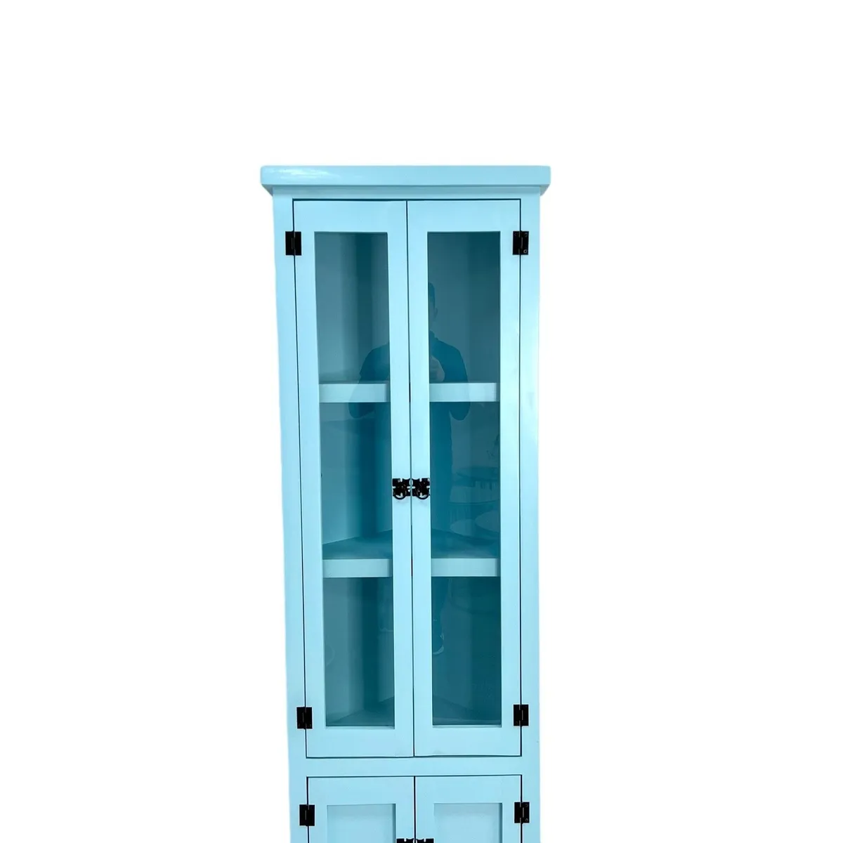 GENERICO - Esquinero vitrina rustico color menta MGR MUEBLES