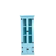 GENERICO - Esquinero vitrina rustico color menta MGR MUEBLES