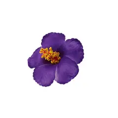 GENERICO - Flor Hibisco morado con pinza para el cabello