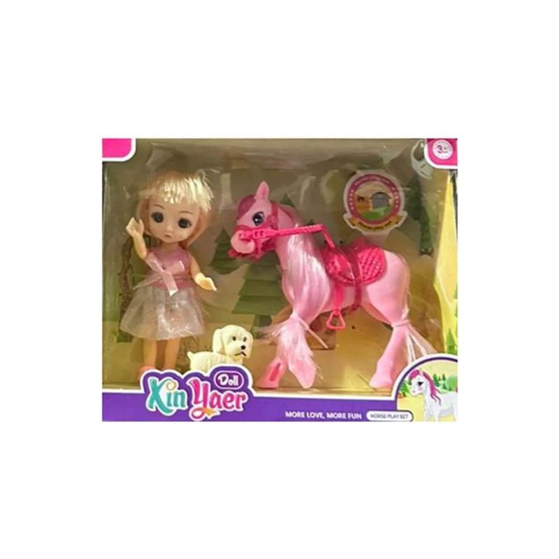 GENERICO - Juguete Muñeca Bonita De Princesa de 6 Pulgadas Con Caballo