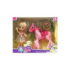 GENERICO - Juguete Muñeca Bonita De Princesa de 6 Pulgadas Con Caballo