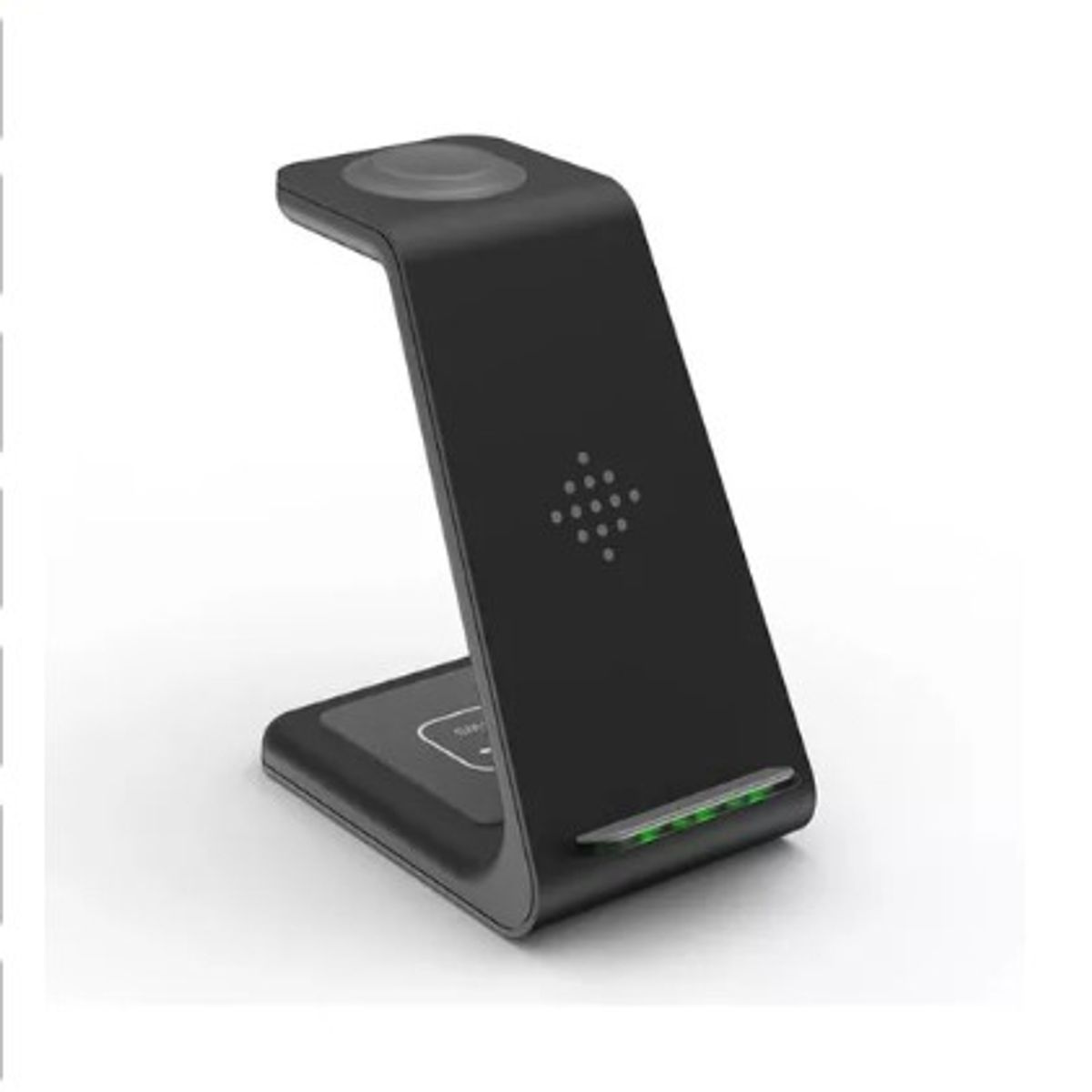 GENERICO - Estación Carga Inalámbrica 3 En 1 Para iPhone AirPods Watch Negro