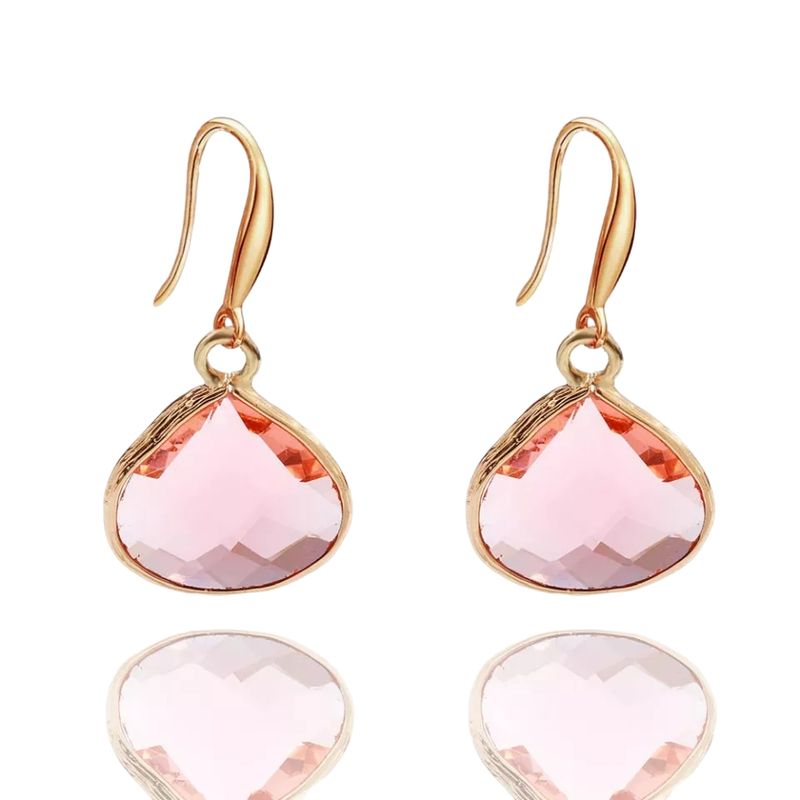 LUXURYJOYAS - Oferta Aros Pendientes Exclusivos Cristal Oro Bañado