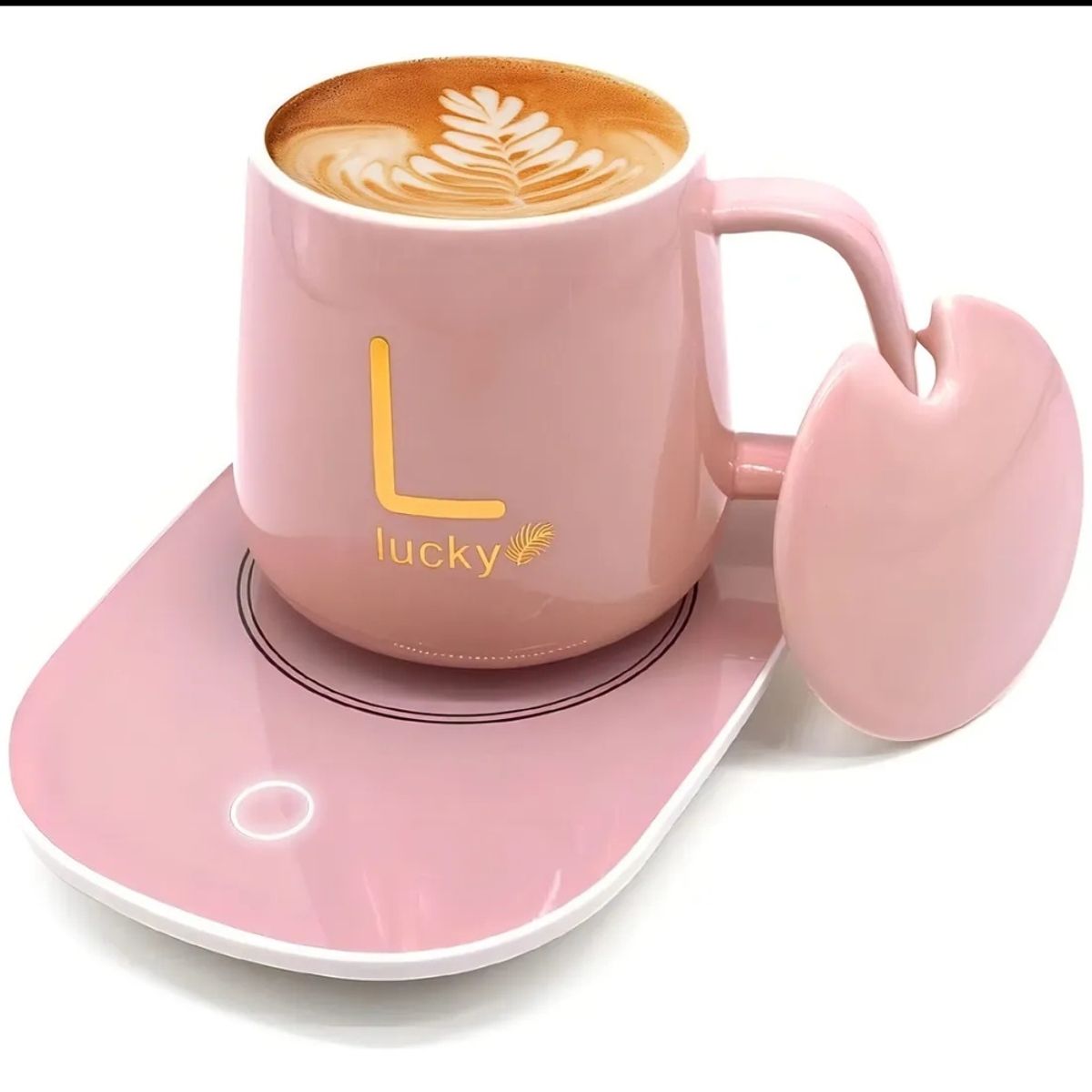 GENERICO - Taza con Calentador Eléctrico Café Te Leche - Rosa