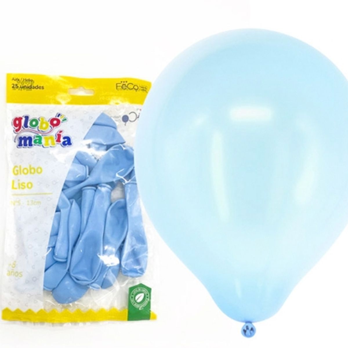 GENERICO - Globo 5 Pastel Celeste X25