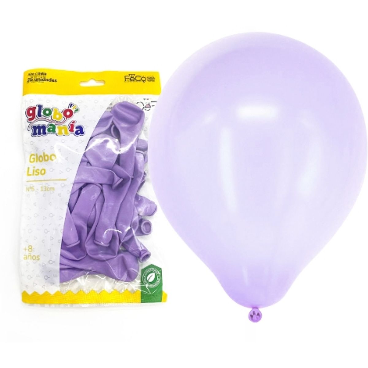 GENERICO - Globo 5 Pastel Morado X25