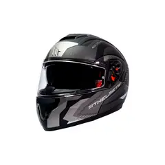GENERICO - Casco De Moto Atom Sv Híbrido Gris Mate + Fogoff