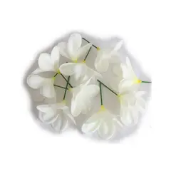GENERICO - Flor con pinza para el Cabello Frangipanie Blanco amarillo