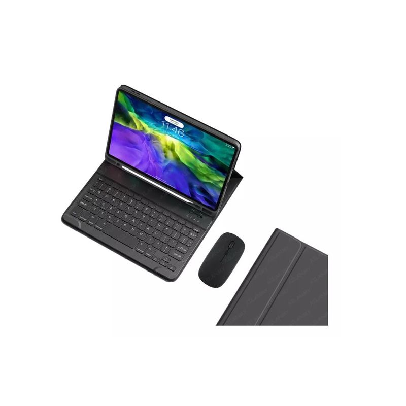 GENERICO - Funda Con Teclado Y Mouse Para iPad Pro 11 4ª 3ª 2ª Gen Negro