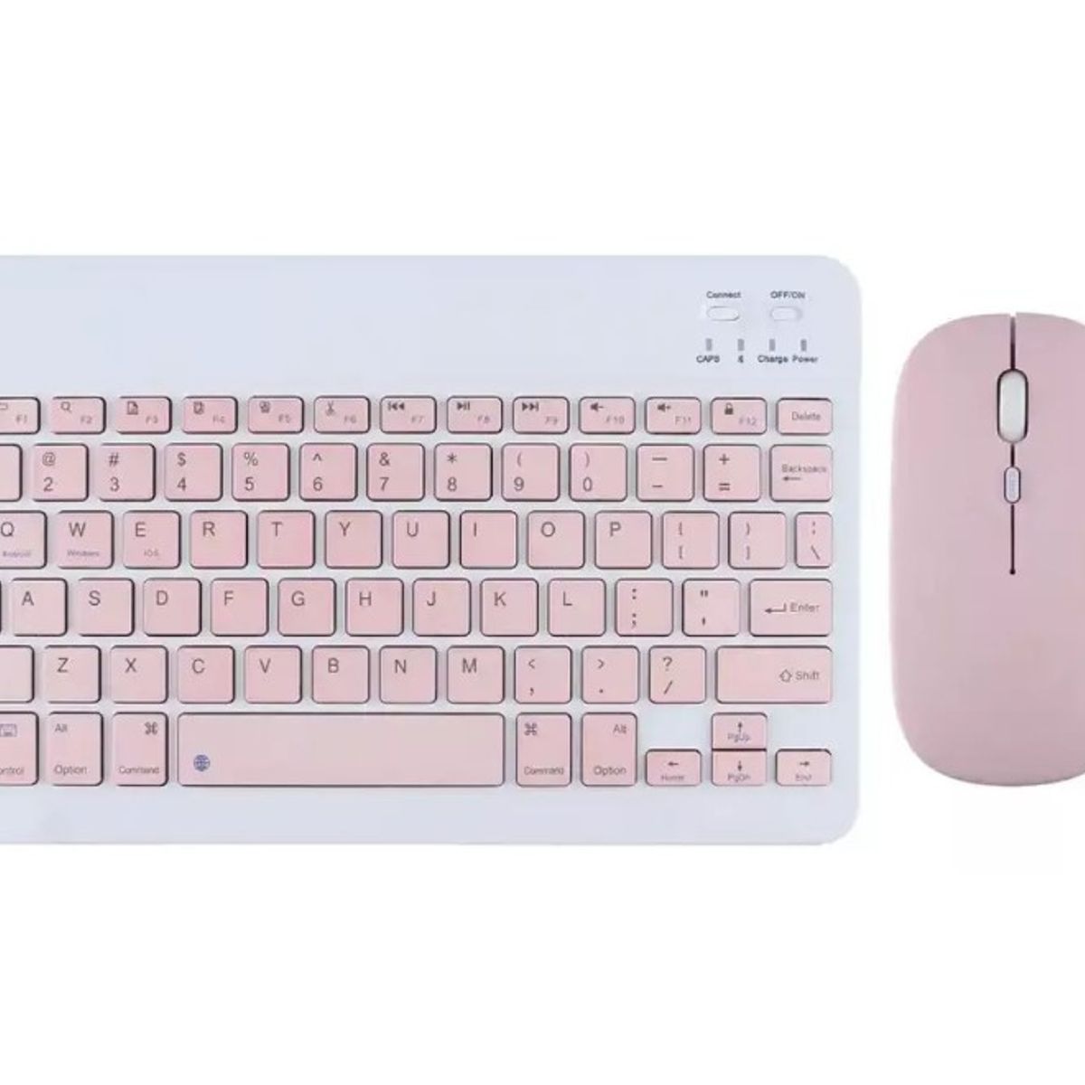 GENERICO - Teclado Con Mouse Para iPad Tablet Tv Rosa.