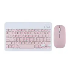 GENERICO - Teclado Con Mouse Para iPad Tablet Tv Rosa.
