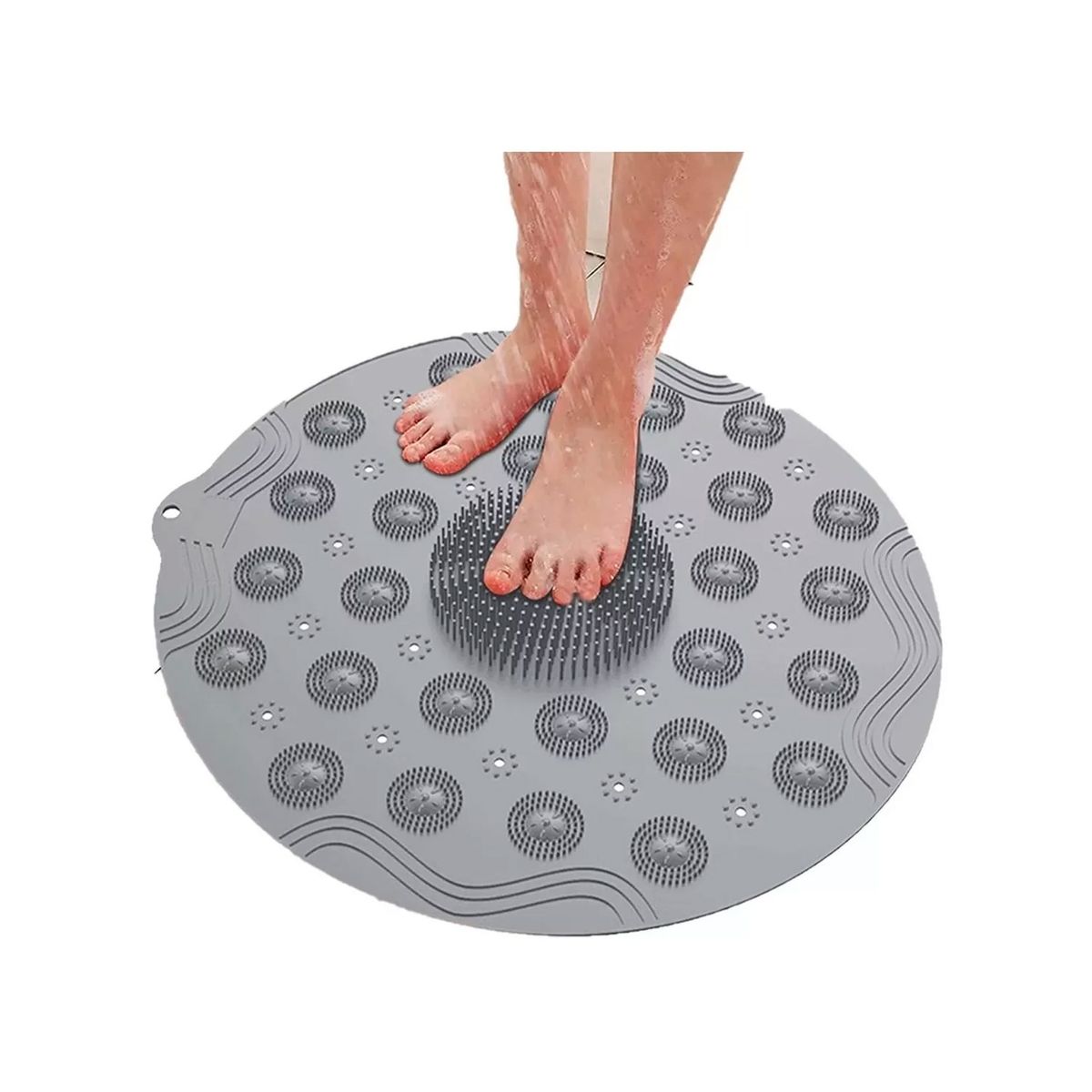 GENERICO - Alfombra De Baño Antideslizante Con Cepillo Para Pies