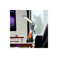 GENERICO - Estación De Carga Inalámbrica Para iPhone 15w + Lámpara 3en1 Negro Mat