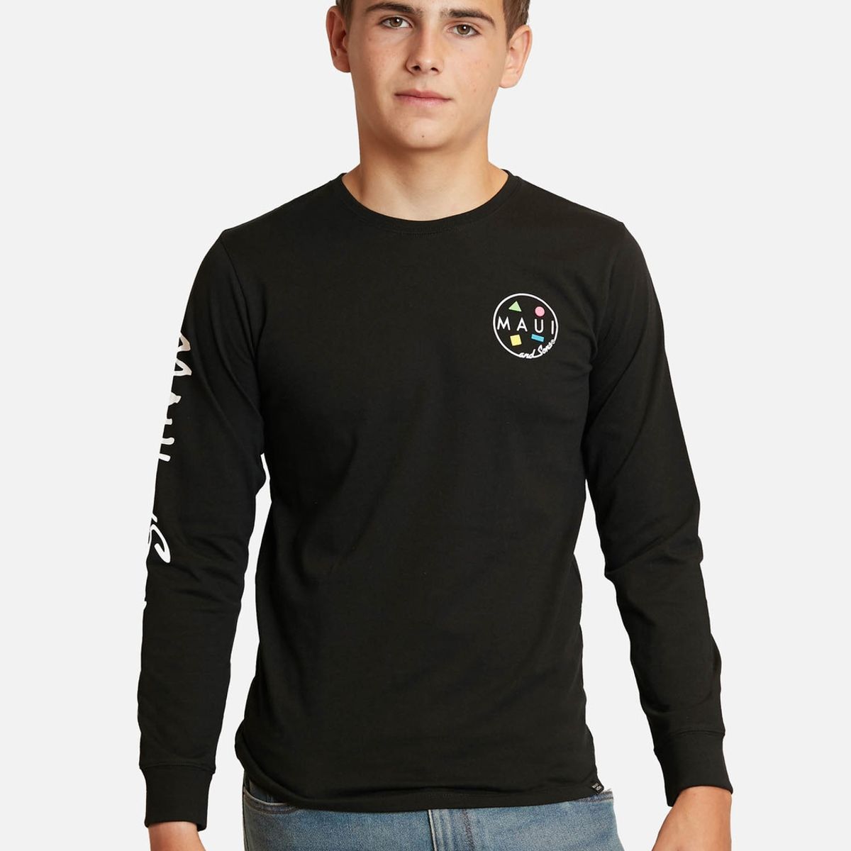 MAUI AND SONS - Polera Ribet Negro Infantil Maui And Sons