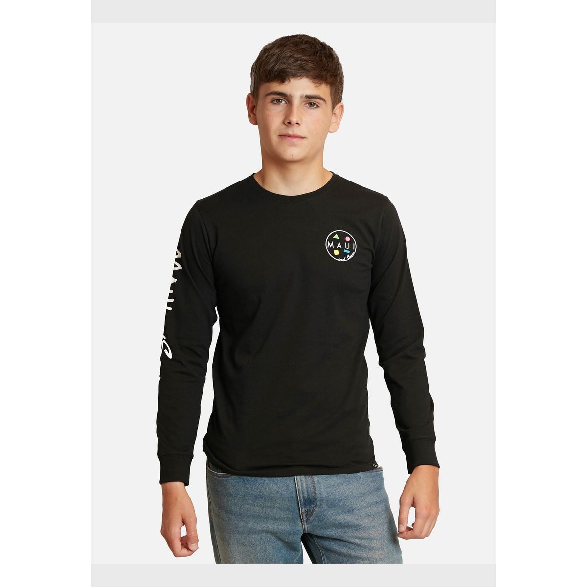 MAUI AND SONS - Polera Ribet Negro Infantil Maui And Sons