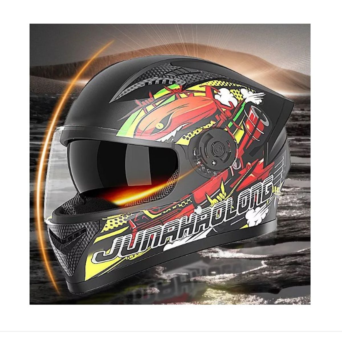GENERICO - Casco Abatibles Motos Motocicleta Visor Doble Antivaho Hd