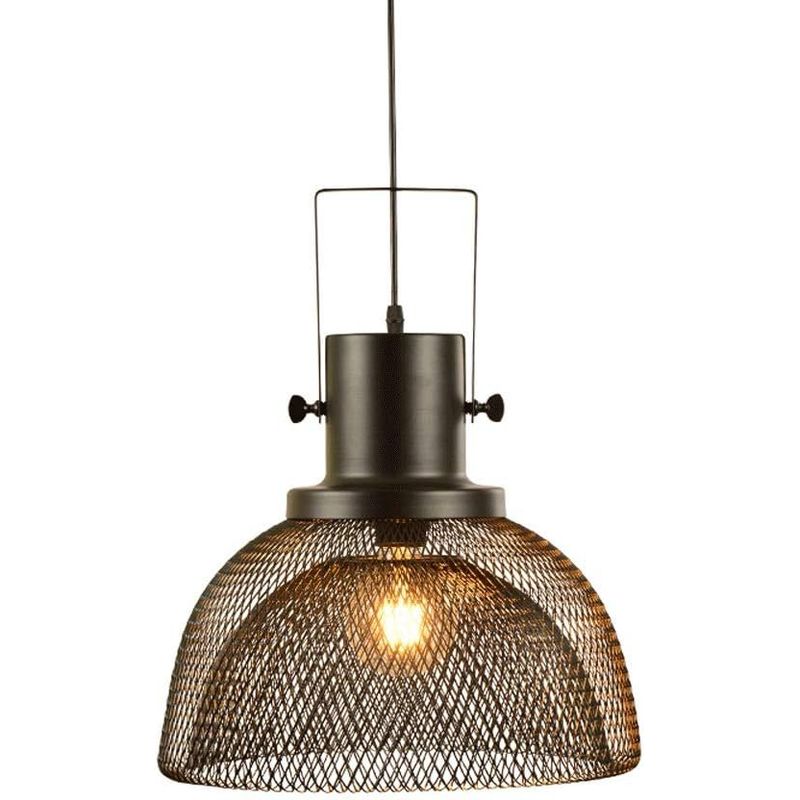 GENERICO - Lampara Colgante Doble Rejilla Industrial Vintage