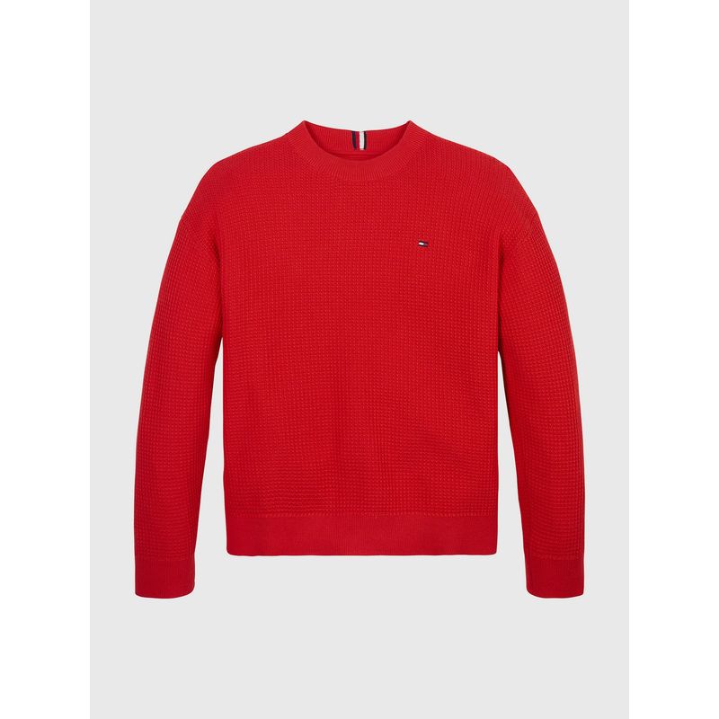 TOMMY HILFIGER - SWEATER ESSENTIAL REGULAR FIT ROJO TOMMY HILFIGER