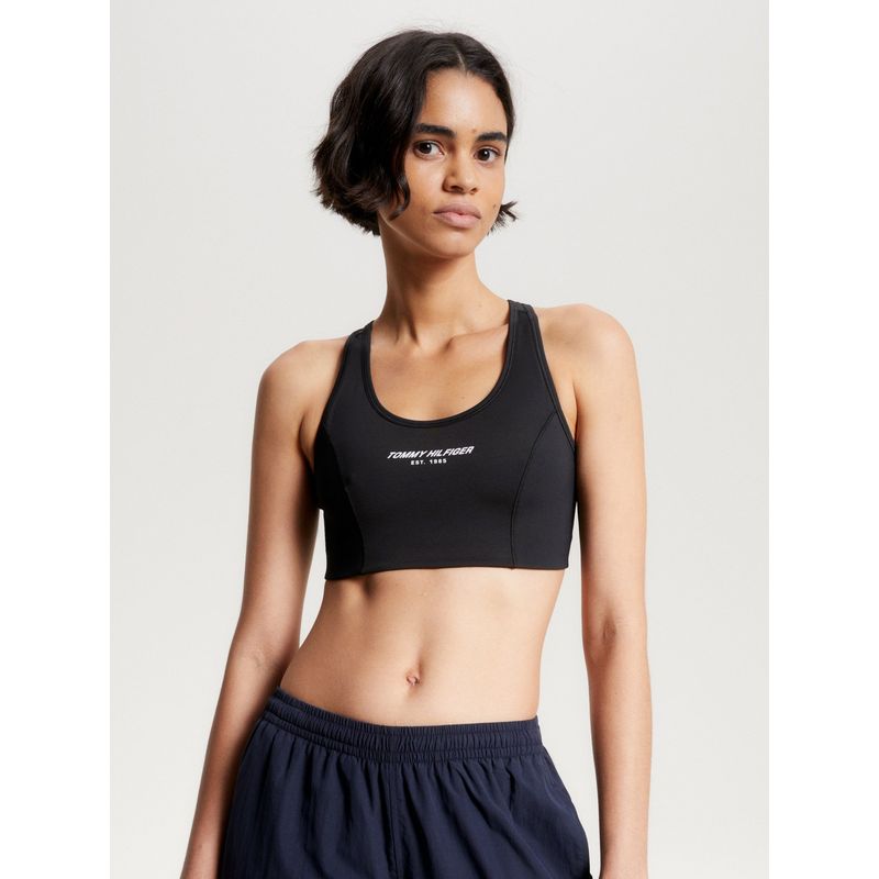 TOMMY HILFIGER - PETO SPORT ESSENTIAL CON LOGO NEGRO TOMMY HILFIGER