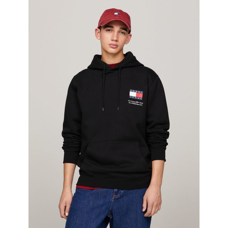 TOMMY HILFIGER - POLERÓN HOODIE ESSENTIAL NEGRO TOMMY JEANS