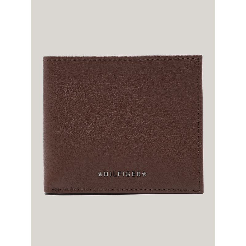 TOMMY HILFIGER - BILLETERA DE CUERO BILLFOLD CAFÉ TOMMY HILFIGER