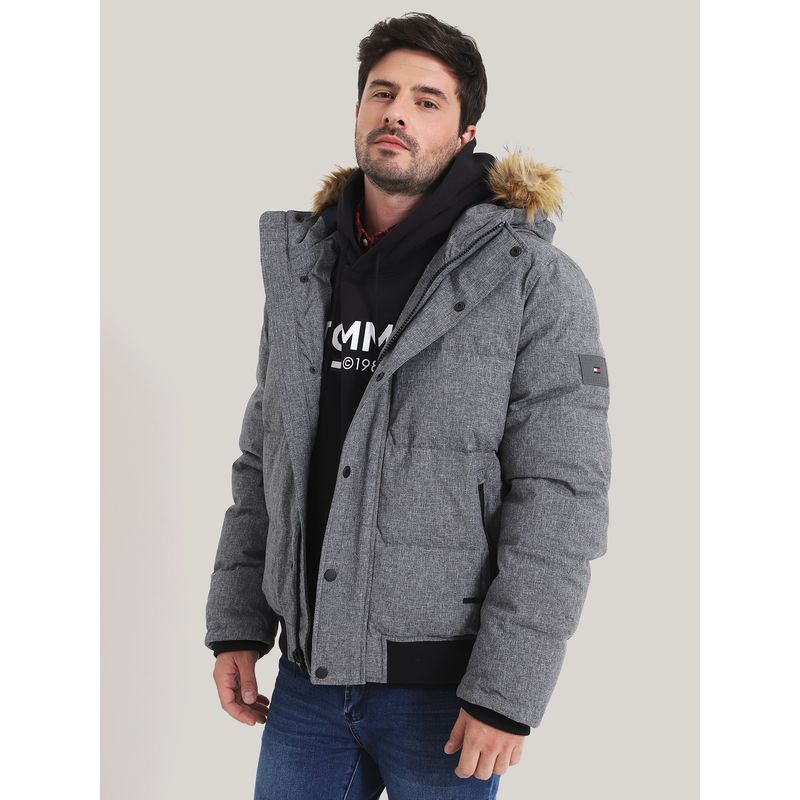 TOMMY HILFIGER - PARKA ARTIC CON LOGO GRIS TOMMY HILFIGER
