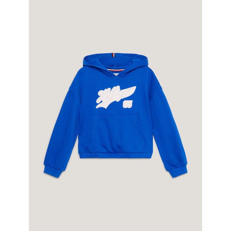 TOMMY HILFIGER - POLERÓN HOODIE VARSITY CON LOGO AZUL TOMMY HILFIGER