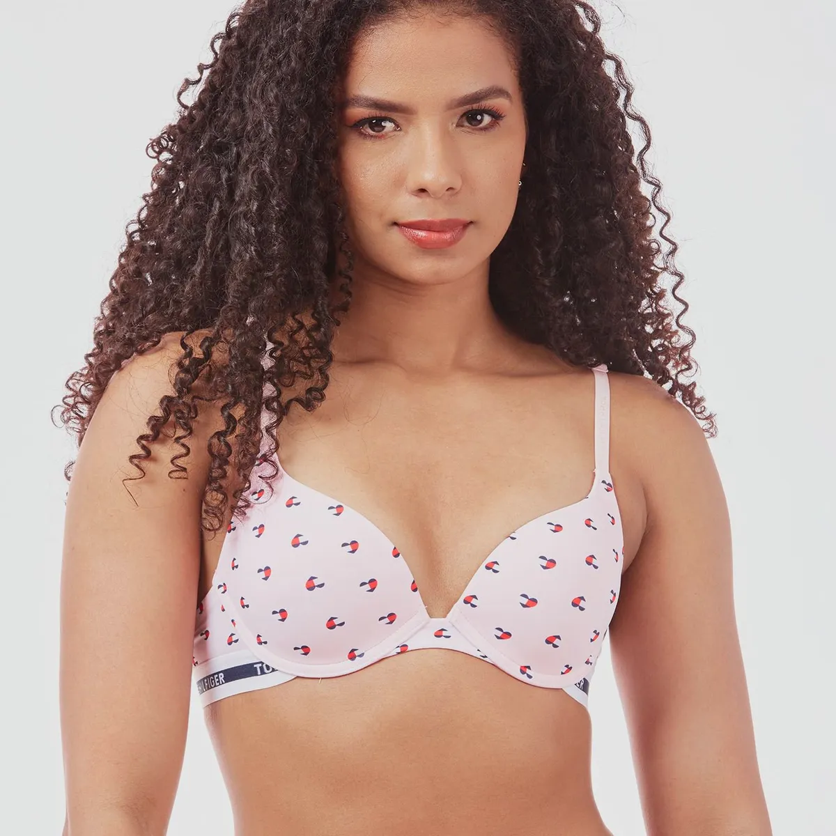 TOMMY HILFIGER - SOSTEN MICRO PUSH UP CON LOGO ROSADO TOMMY HILFIGER