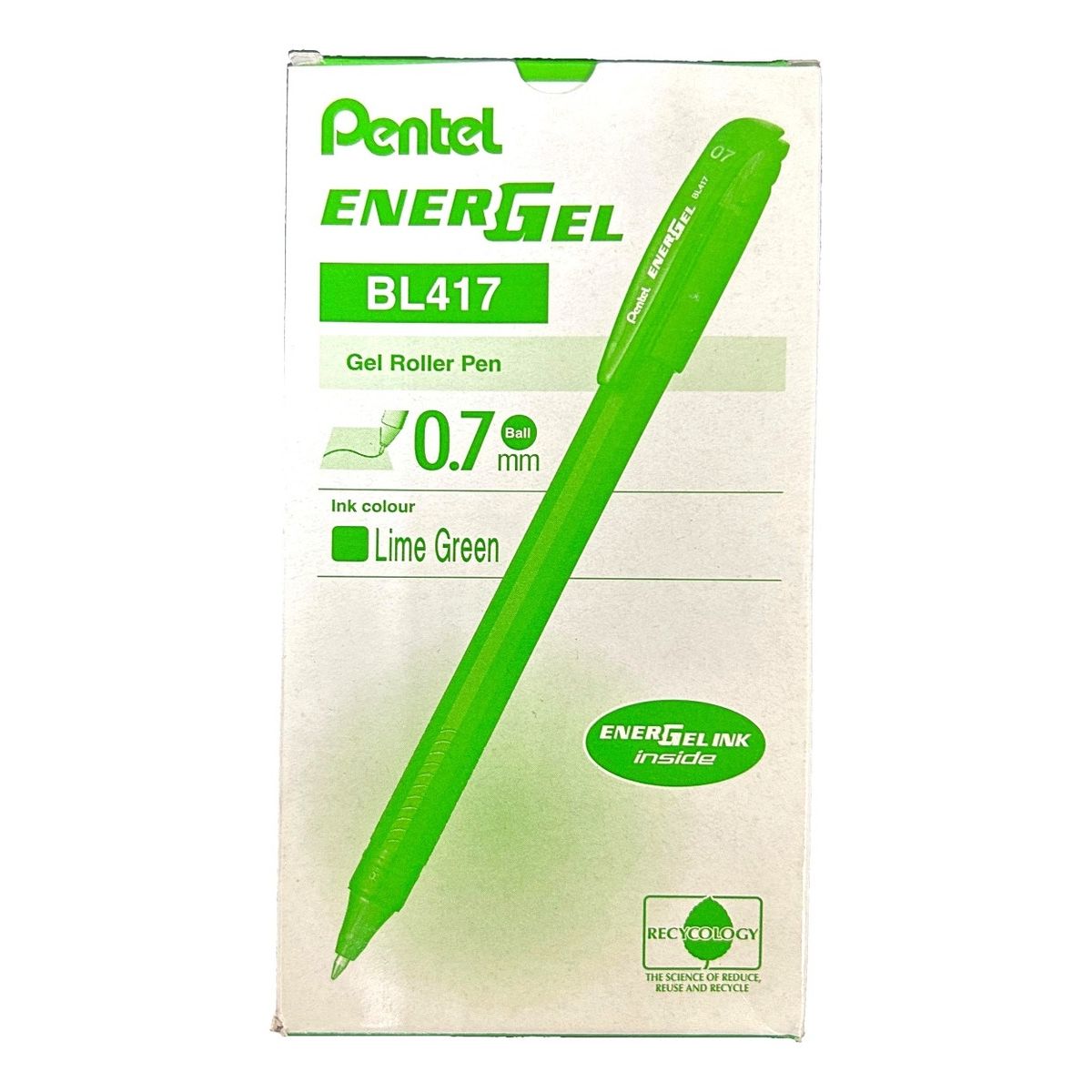 PENTEL - Roller  Lapiz Gel Pentel Makkuro 07mm Verde Claro - 12u