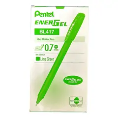 PENTEL - Roller Lapiz Gel Makkuro 07mm Verde Claro - 12u