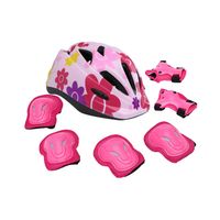 Casco y Kit Protección Niños Rosado